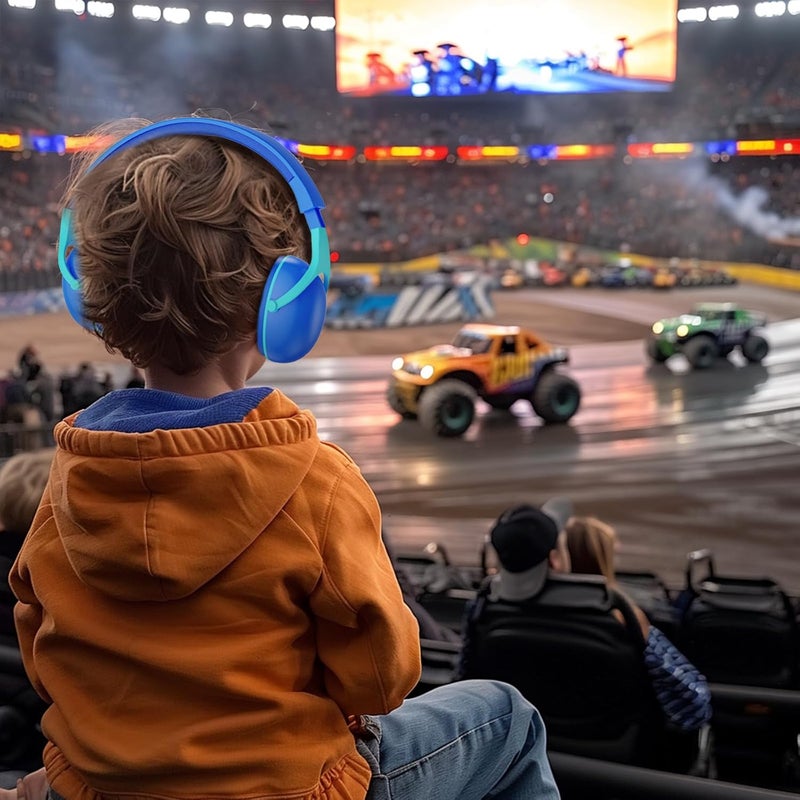 Procase 2 Pack Noise Cancelling Headphones for Kids, Kids Ear Protection for Monster Jam Truck, Hearing Protection Noise Reduction Earmuffs for Sensory Autism Toddler Children -Indigo - Image 4